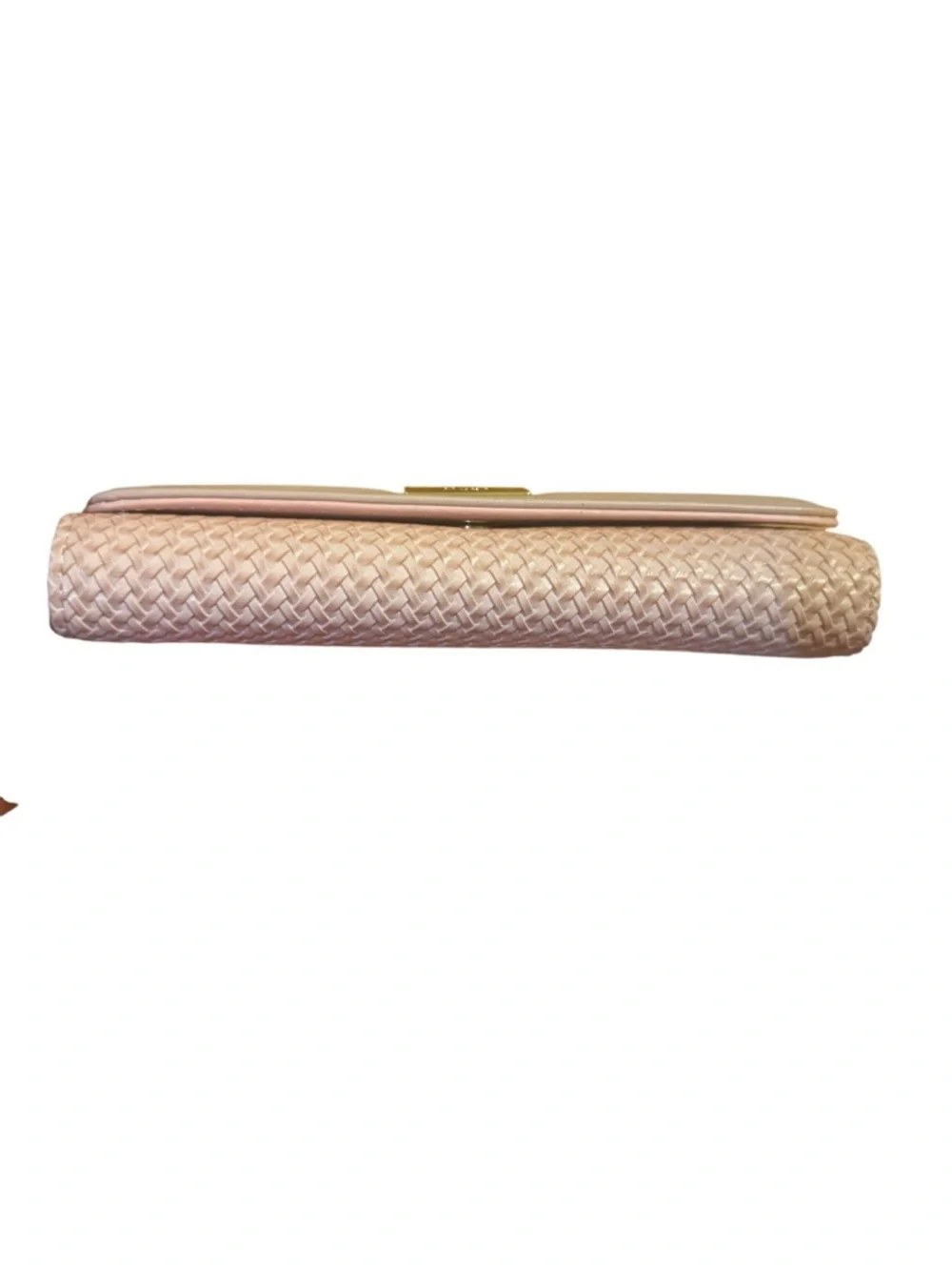 MODA Women’s Woven Leather Clutch Wallet - Light Pink